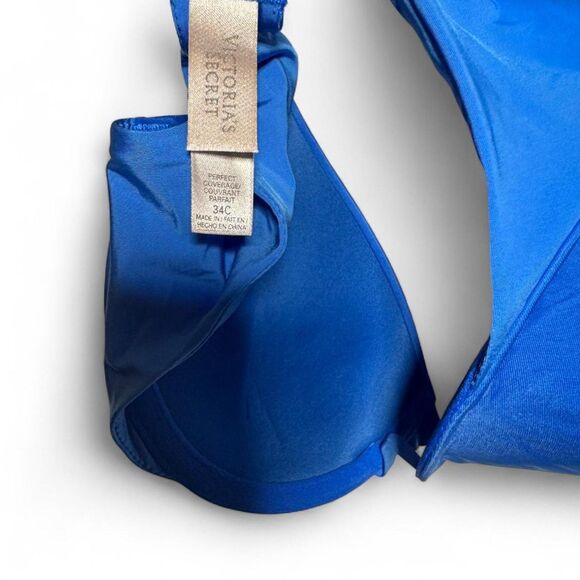 Victorias Secret Blue Perfect Coverage Bra Size 34C - Picture 4 of 5